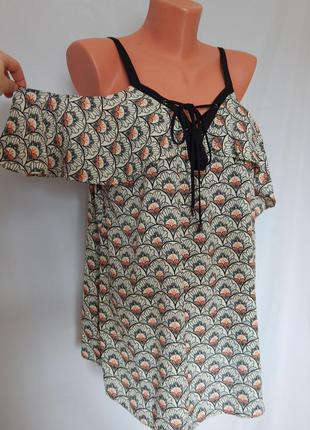 Оригинальная стильная блузка от george (размер 12-14)