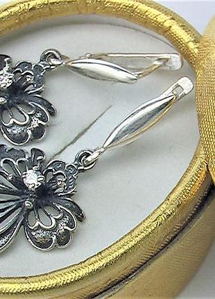 Серьги серебро 925 проба 6,58 грамма