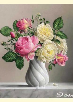 Схема троянди у кручений вазі 400х400