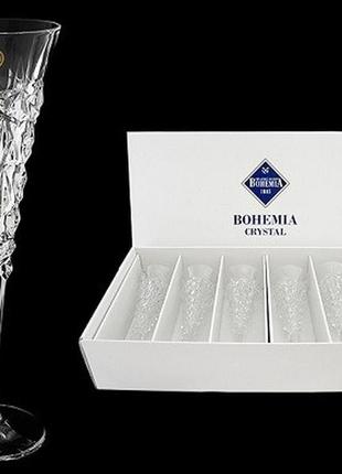 Набор бокалов для шампанского bohemia glacier 19j14/093k52/200 (200 мл, 6 шт)2 фото