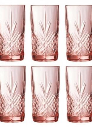 Набор стаканов luminarc  зальцбург розовый 9166p (380 мл, 6 шт)