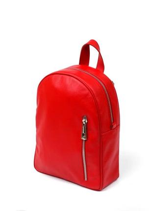 Красный рюкзак женский кожаный5 фото
