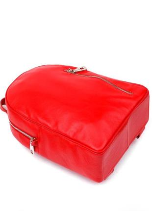 Красный рюкзак женский кожаный6 фото