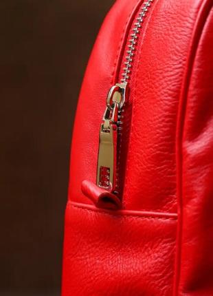 Красный рюкзак женский кожаный2 фото