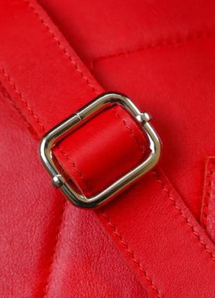 Красный рюкзак женский кожаный4 фото