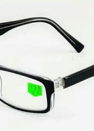 Очки унисекс для зрения оптика линза из минерального стекла диоптрия +3,75