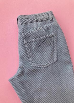 Вельветові блакитні прямі джинси pull&bear, м, 282 фото