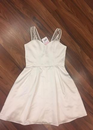 Шикарное белое платье, вечернее платьице, коктельное фирменное платье.4 фото