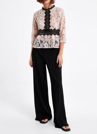 Новая коллекция ажурная блуза,блузка гипюр zara