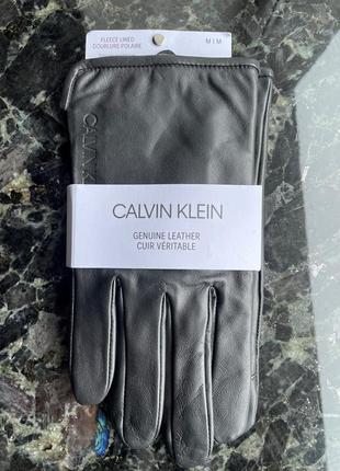 Перчатки мужские кожаные calvin klein сша оригинал размер м1 фото