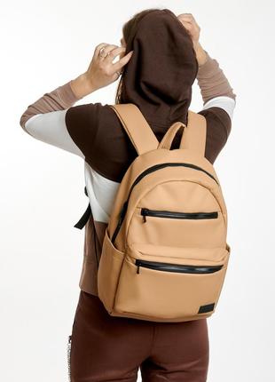 Женский, стильный, большой и вместительный рюкзак с качественной экокожи на учебу, под ноутбук2 фото