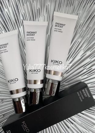 Выравнивающая придающая сияние коже основа kiko milano radiant boost
