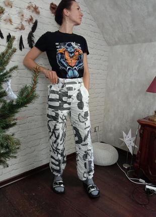 Штани лижні зимові принт для сноуборда утеплені комбінезон напівкомбінезон