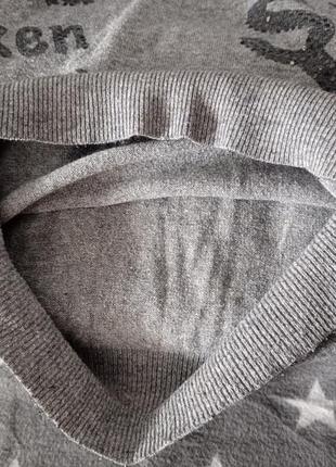 Серый короткий свитер с хомутом, безрукавка.7 фото