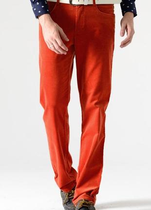 Вельветовые хлопковые подростковые оранжевы штаны  брюки okaidi хлопок оригинал бавовна бавовняні ве1 фото