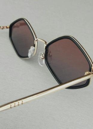 Thom browne стильні сонцезахисні окуляри унісекс ромбоподібні бордово сірий градієнт в золотому металі8 фото