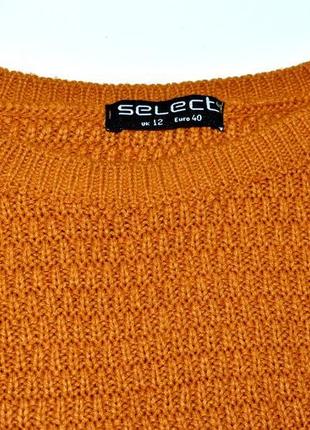 Select  кроп свитер горчичного цвета с  рубашкой. л.12.408 фото