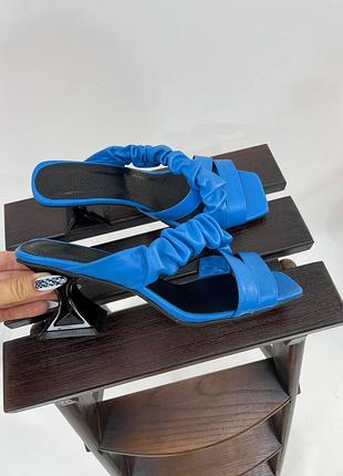 Сабо босоножки marina каблук рюмка 36-41 р крокуль кожа натуральная