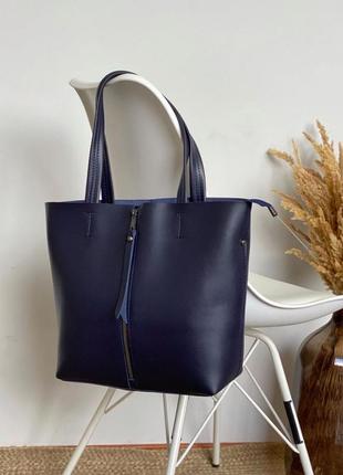 Синя сумка - шоппер