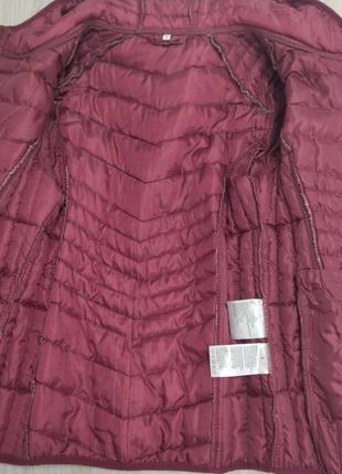 Женская демисезонная стёганая куртка бордового цвета, размер s, замеры на фото!5 фото