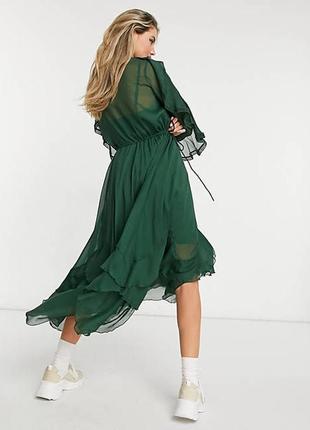 Платье  изумрудное  asos design4 фото