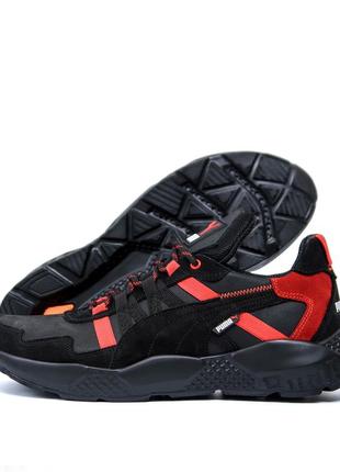 Мужские кожаные кроссовки puma st runner black4 фото