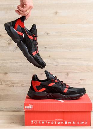 Мужские кожаные кроссовки puma st runner black