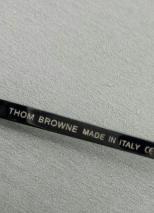 Thom browne стильные солнцезащитные очки унисекс ромбовидные чёрные в черном металле6 фото