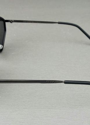Thom browne стильные солнцезащитные очки унисекс ромбовидные чёрные в черном металле3 фото