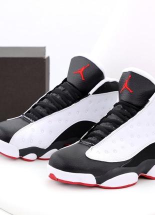 Кросівки nike air jordan 13 white black red