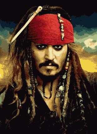 Картина по номерам джек воробей artissimo 40*50  pn2055