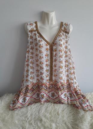 Блуза натуральна з воланом, від peacocks, р. 18/3xl