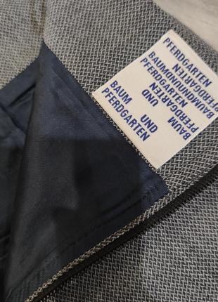 Классическая шерстяная юбка карандаш с высокой талией5 фото