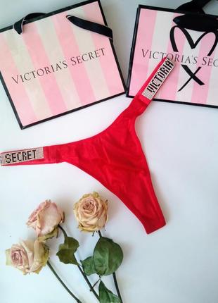 Victoria's secret original m трусики мини стринги со стразами xs s l xl