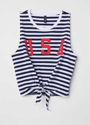 Топ без рукавов из джерси с завязками по низу.