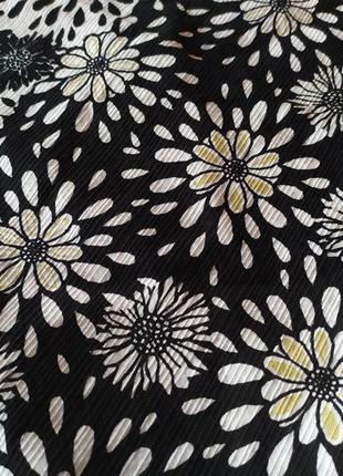 Фактурная плотная качественная юбка трапеция цветочный принт высокая талия сзади на молнии5 фото