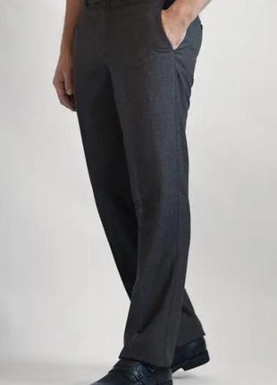 Т11. шерстяные темно серые мужские брюки gibson. тонкие шерсть