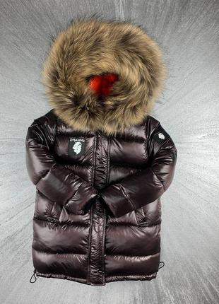 Зимнее пальто с натуральным мехом