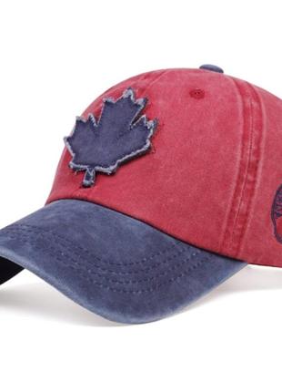 Кепка бейсболка canada (кленовый лист) красная, унисекс wuke one size