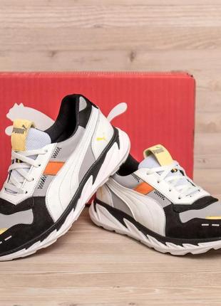 Мужские кожаные кроссовки puma runner6 фото