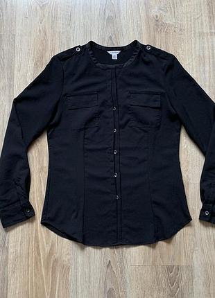 Жіноча блуза класична сорочка з подворотами на рукавах