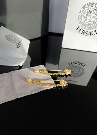 Серьги булавки в стиле версаче