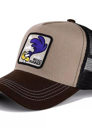 Кепка тракер пригоди багз банні, даффі дак, looney tunes з сіточкою дорожній бігун (сірий), унісекс