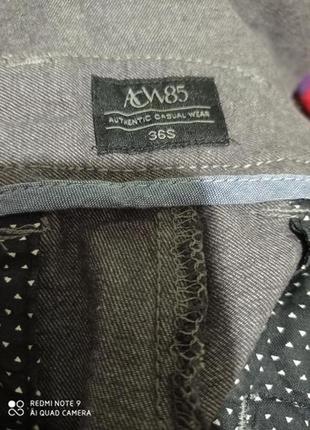 Т11. новые хлопковые серые брюки базовые хлопок acw85. slim fit7 фото