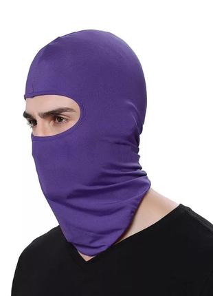 Балаклава маска, фиолетовая 2 унисекс1 фото
