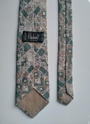 Шелковый галстук с узором hubert milano2 фото