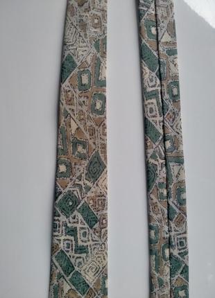 Шовкова краватка з візерунком hubert milano3 фото