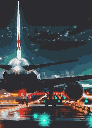 Картина по номерам самолет artissimo 50*60    pnx5425