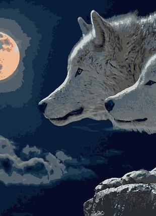 Картина по номерам пара волков artissimo 50*60    pnx4040