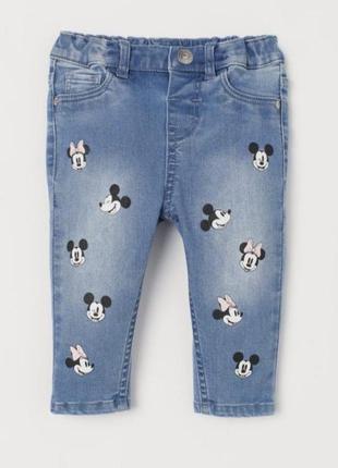 Джинсы с микки маус
